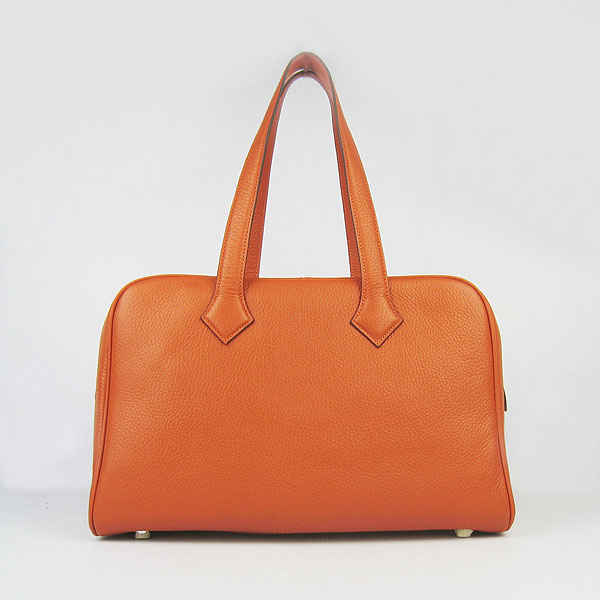 Best Replica Hermes Victoria Cowskin Leather Bags 2010 Orange H2802 - Click Image to Close